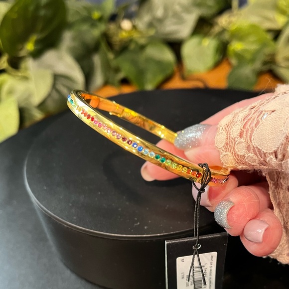 NWT Kate Spade Multi-color Gold-tone Bangle Bracelet - Picture 6 of 6